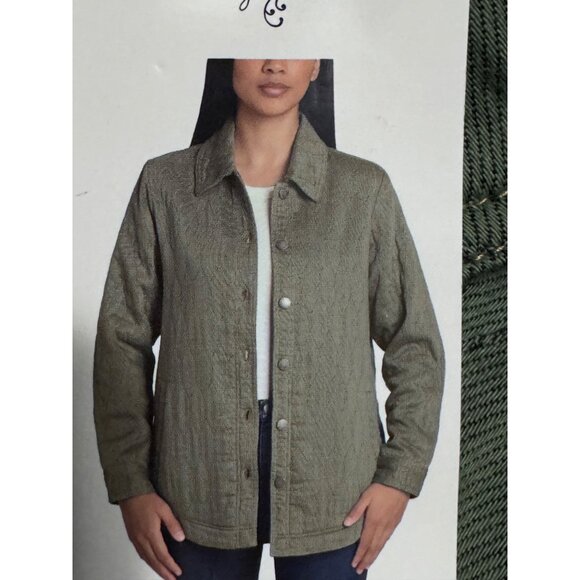 Tachs Girlfriend Quilted Jacket Womens XL Green Coat X-Large - Picture 7 of 11